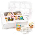 Cajas de pastel de caja de mango de cupcake personalizadas